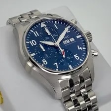 IWC Pilot's Chronograph 41mm Blue Dial Complete Set - IW388102 4