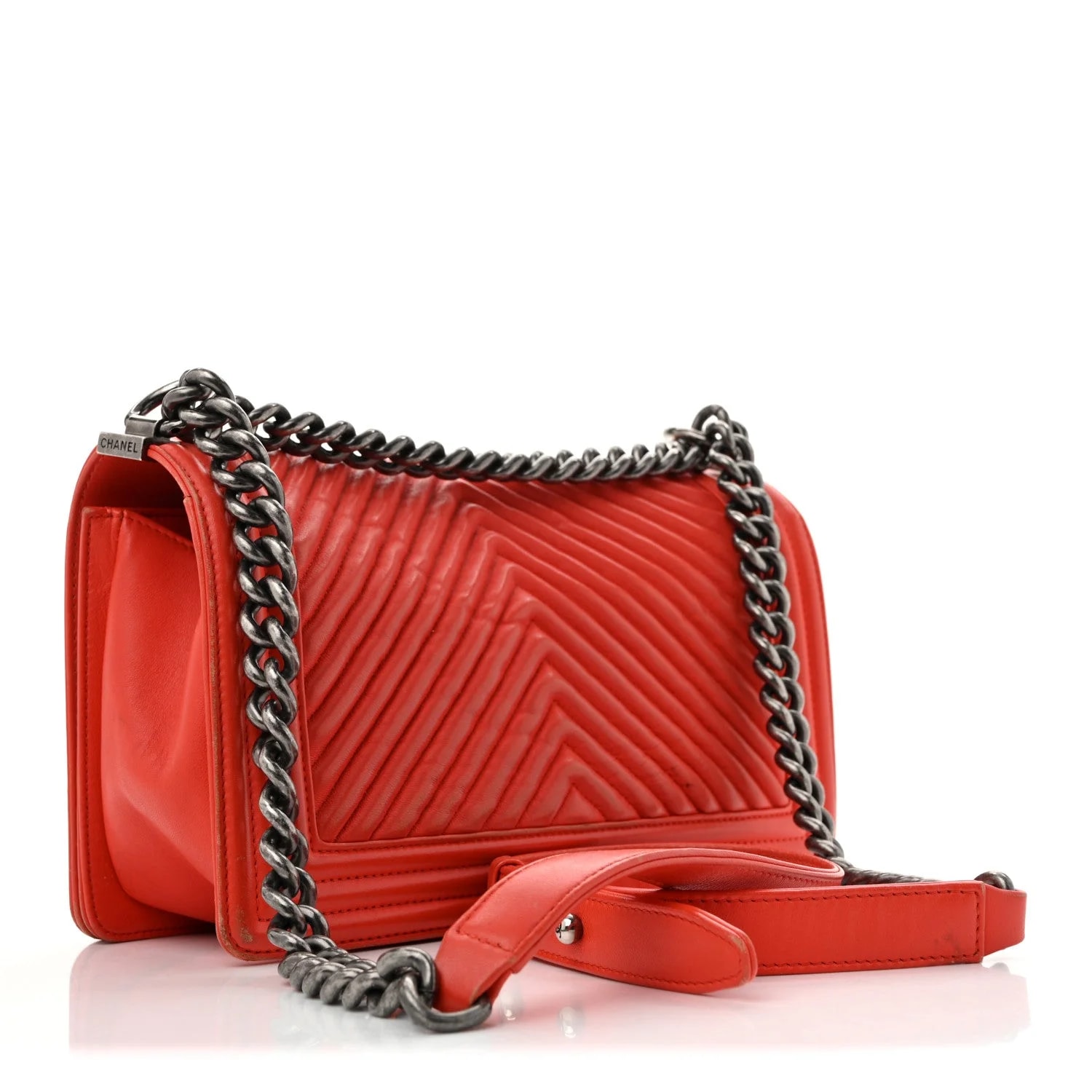 Wrinkled Chevron Medium Boy Flap 3