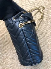 Gucci GG Marmont Small Bucket Matelasse Chevron GHW Chain Cros 4
