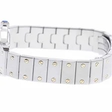 Cartier Santos Octagon SM W2001683 Date Beige Dial Quartz Watch_943793 4
