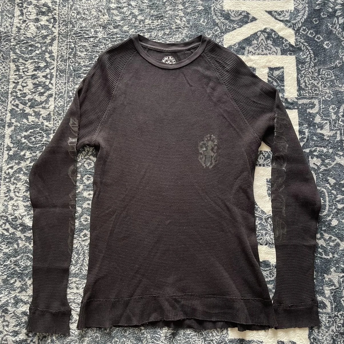 Chrome Hearts — Hearts Dagger Scroll Logo Thermal Long Sleeve — streetwear — resale