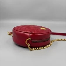 Gucci GG Marmont Round Mini Crossbody Chain in 4