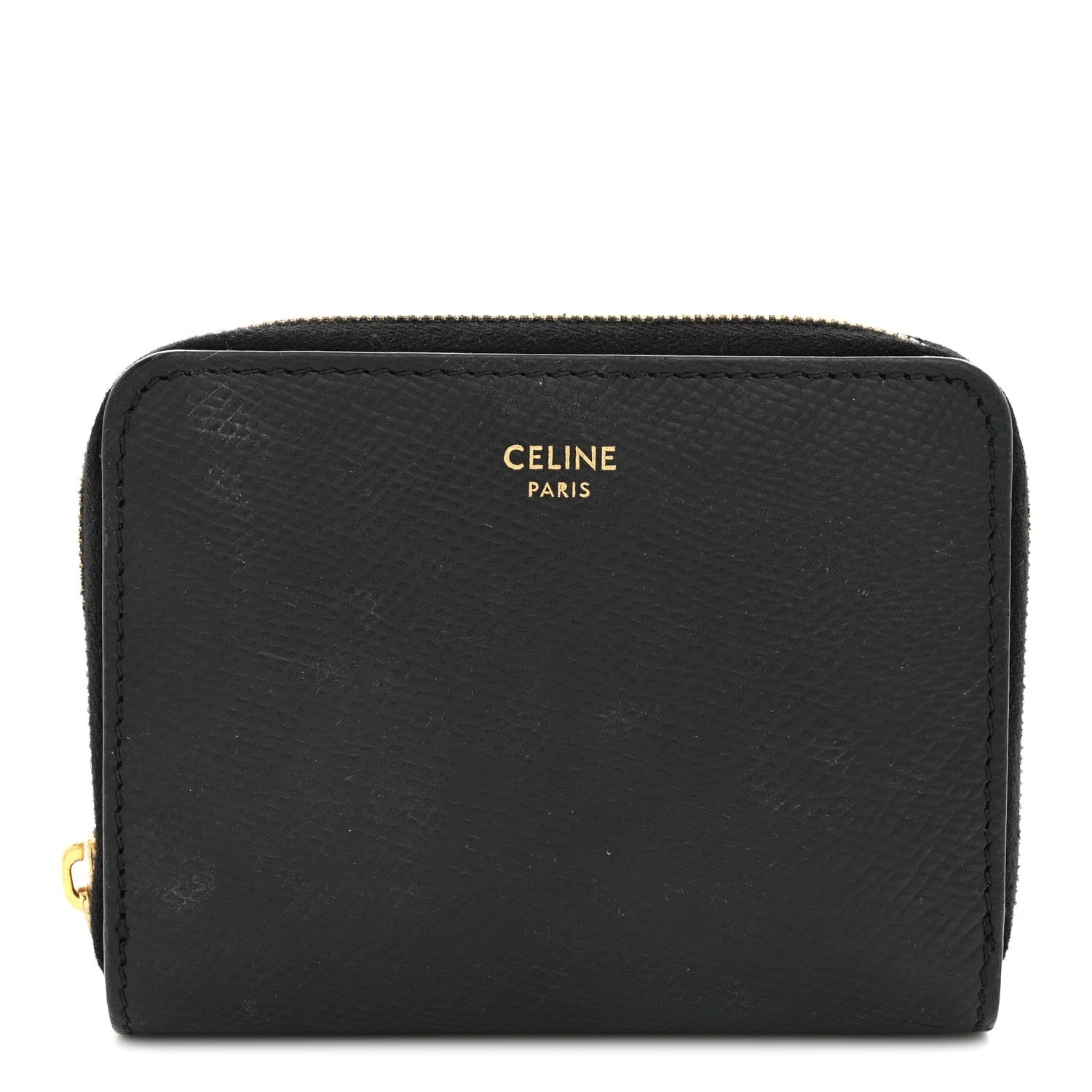 Celine — Grained Compact Zipped Wallet — Accessory — resale