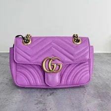 Gucci — Gucci GG Marmont Small Crossbody Chevron Quilt — Handbag — resale
