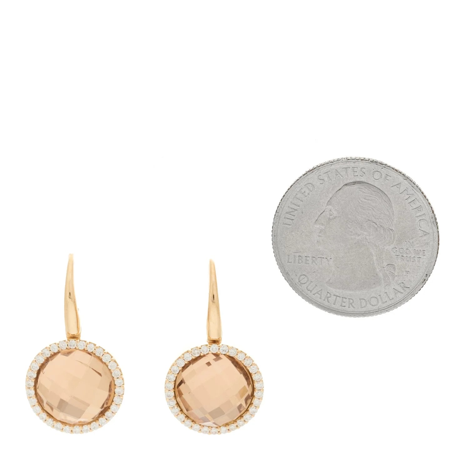 18K Rose Gold Smoky Quartz Drop 2