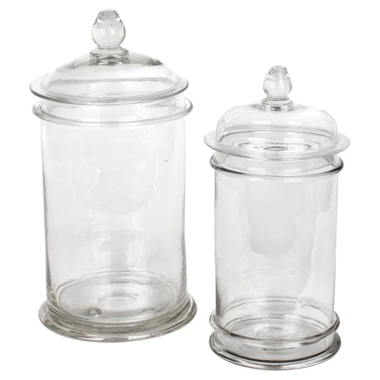 Set of 2 French Hand-Blown Apothecary Jars, Mid-Century — Furniture — resale