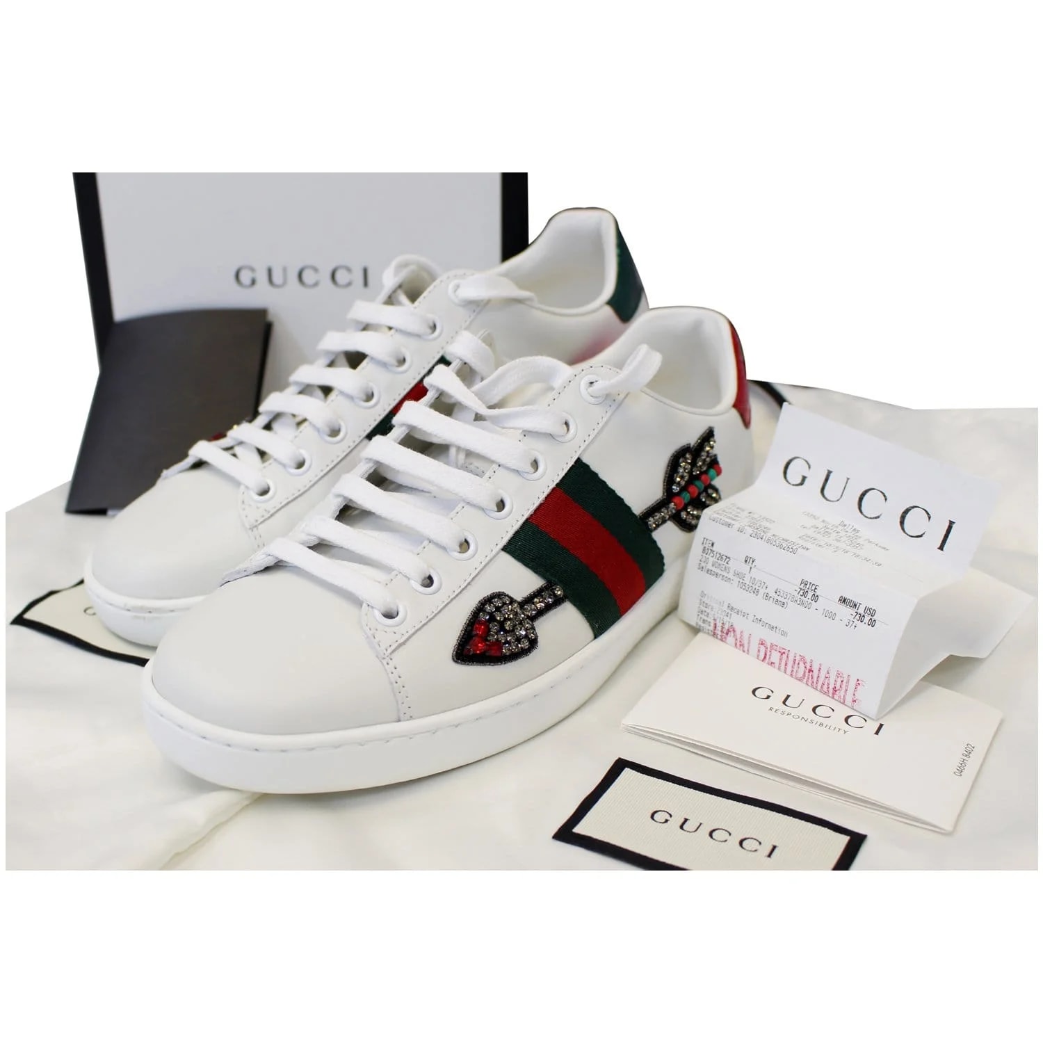 Gucci Ace Embroidered Arrow Logo 3
