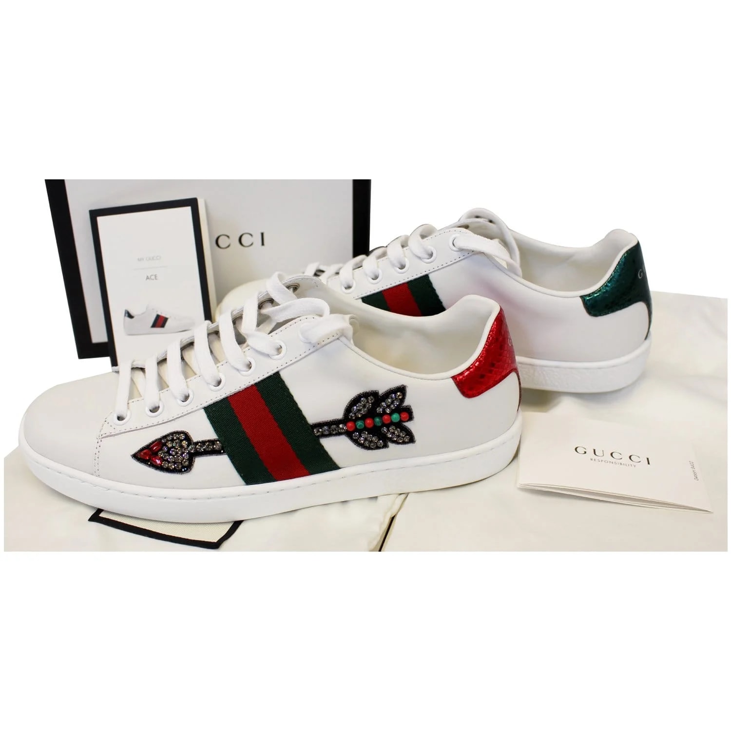 Gucci Ace Embroidered Arrow Logo 4