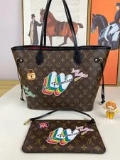 Louis Vuitton Limited Neverfull World Tour Auth 2