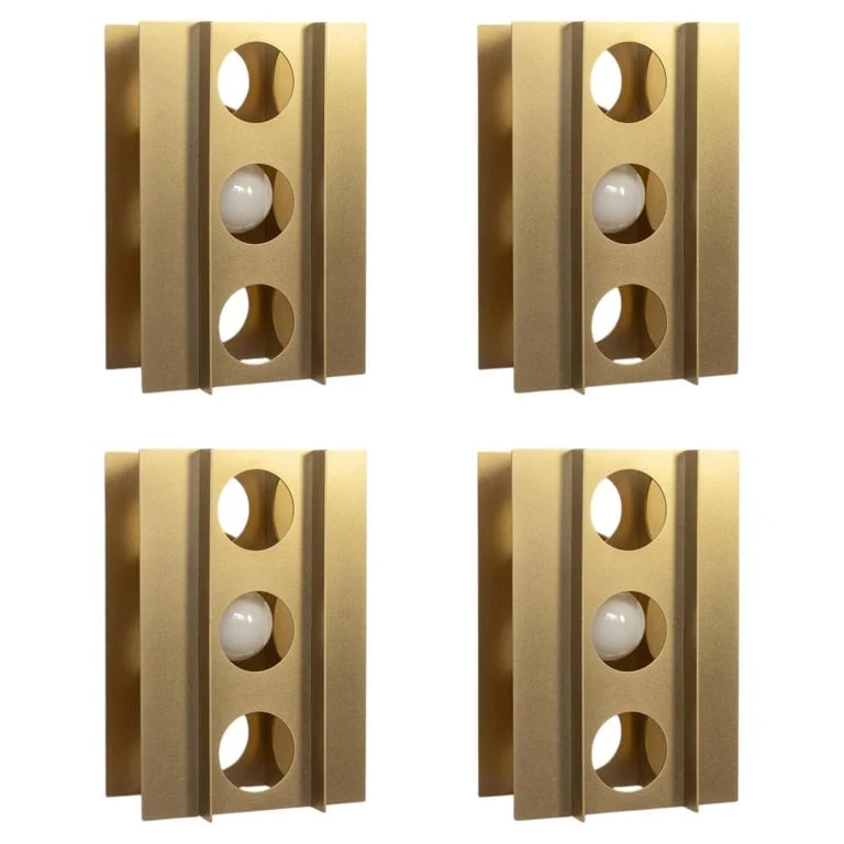 Luft Tanaka — Set of 4, Tenfold Wall in , Perforated Metal, Brutalist Design — lighting — resale