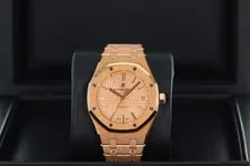 Audemars Piguet — Audemars Piguet Royal Oak 37mm Automatic Frosted Pink Gold 15454OR.GG.1259OR.03 — Watch — resale