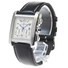 Cartier Tank Française XXL Chronoreflect W5101455 30mm SS #C4844 2