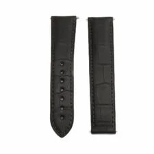 Omega Leather Strap Black Logo From Japan 4