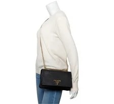 Prada — Prada Wallet on Chain Crossbody With Mirror — Handbag — resale
