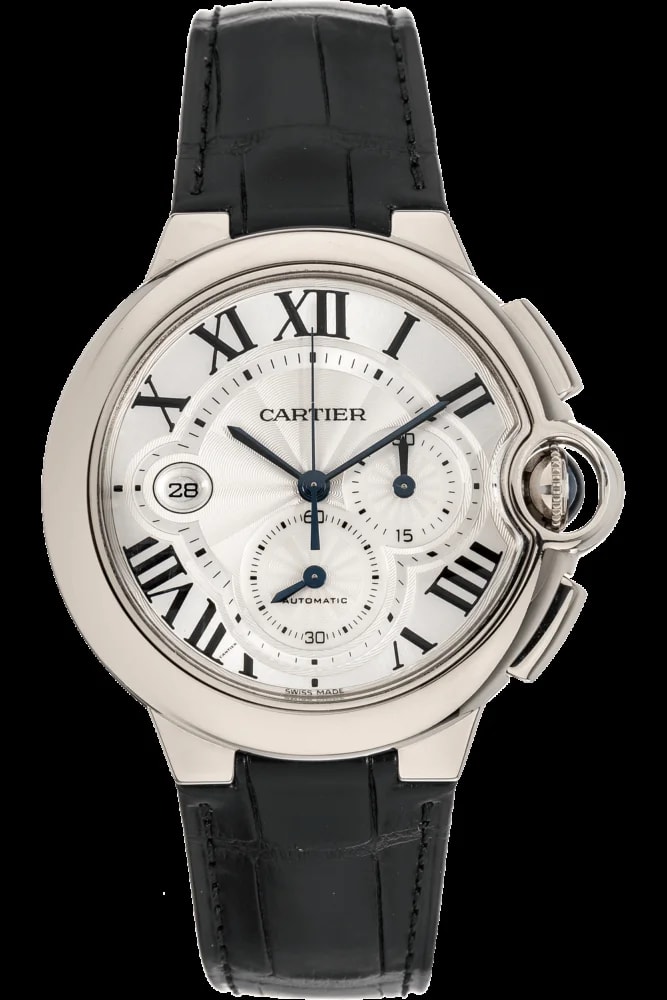 Worldofluxuryus — Cartier Ballon Bleu Chronograph 18K White Gold — Watch — resale