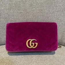 Auth Gucci GG Marmont Mini Chain Hardware 2