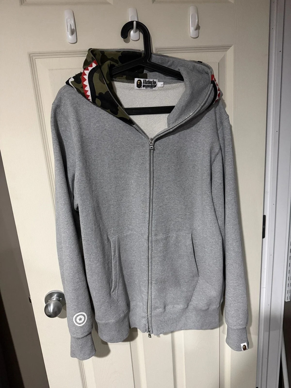 Bape Half Camo Shark Full Zip Hoodie 3