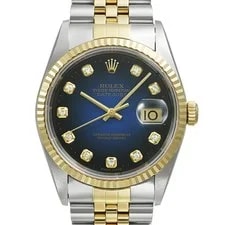 Rolex — Rolex Datejust 16233G Blue Case Size 36mm X 36mm — Watch — resale