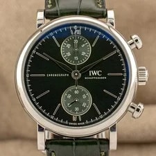 New IWC Portofino Chronograph Steel Case Automatic 39 Mm Green IW391405 2