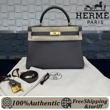 Hermès — Hermès Kelly Retourne 32 Etain — Handbag — resale