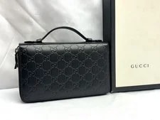 Gucci — Gucci GG Marmont 395474 GG Double Zip Long Wallet Second Clutc — Handbag — resale