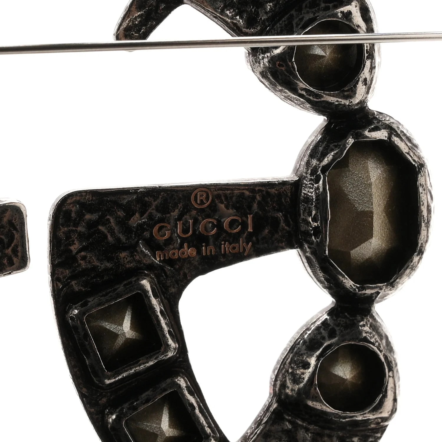 Metal Double G Brooch 3