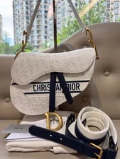 Dior — Dior Embossed Medium Saddle （25.5×20×6.5） Cm — Handbag — resale