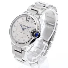Cartier Ballon Bleu de W4BB0021 33mm Silver Dial Automatic #C2307 2