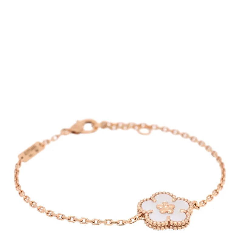 Van Cleef & Arpels — 18K Rose Gold Mother of Pearl Lucky Spring Blossom — Jewelry — resale