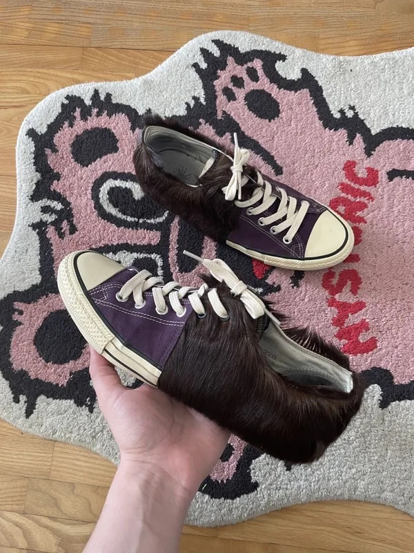 Converse — Mihara Yasuhiro Archive Horse Fur Converse Hybrid Shoes — Sneaker — resale