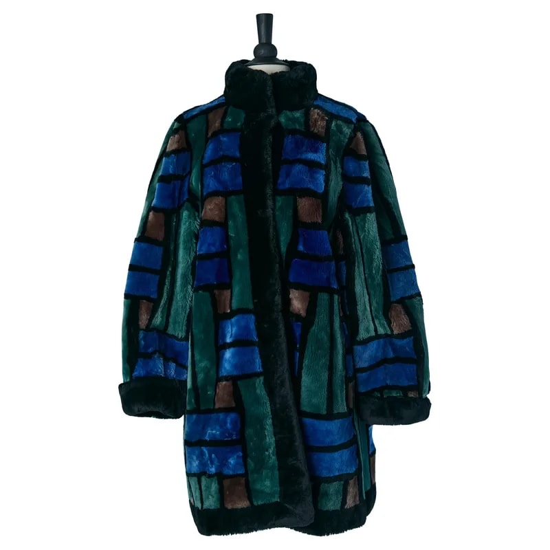 Dior — Single Breasted Fur Coat With Check Pattern — Clothing — resale