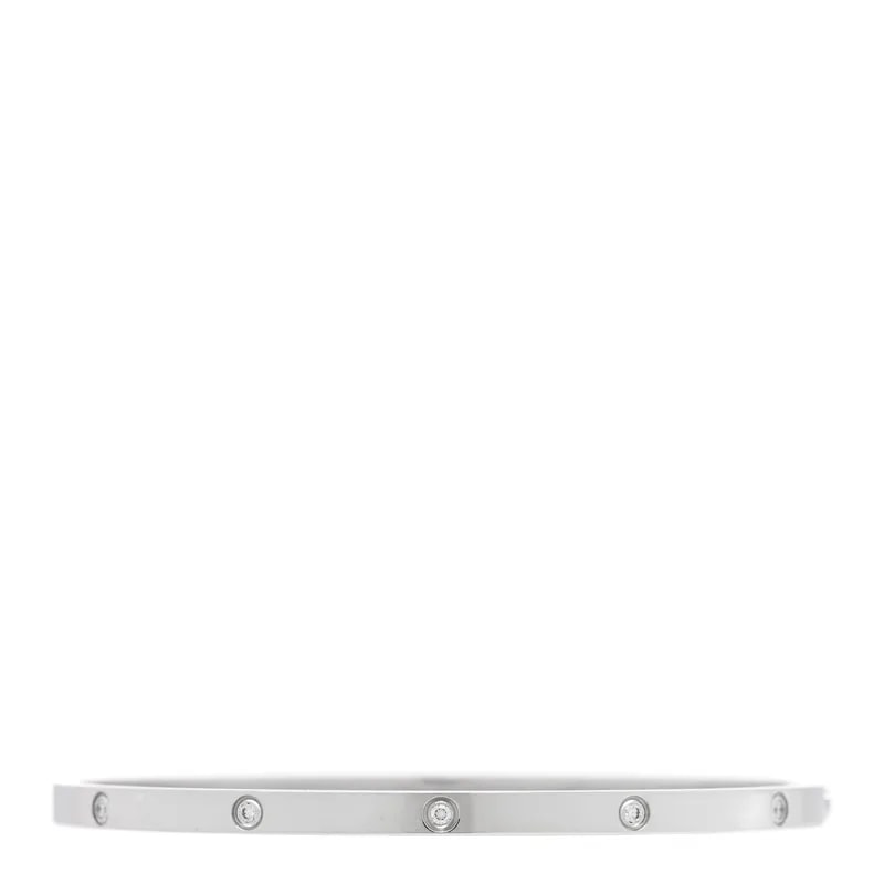 Cartier — 18K White Gold 10 Small Love Bracelet 19 — Jewelry — resale