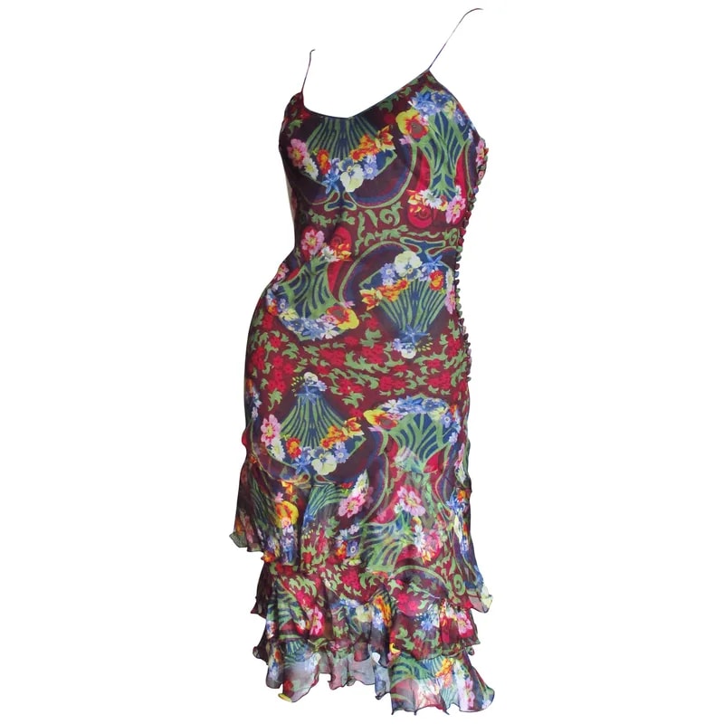 Dior — Christian By John Galliano Ruffle Hem Dress — Clothing — resale