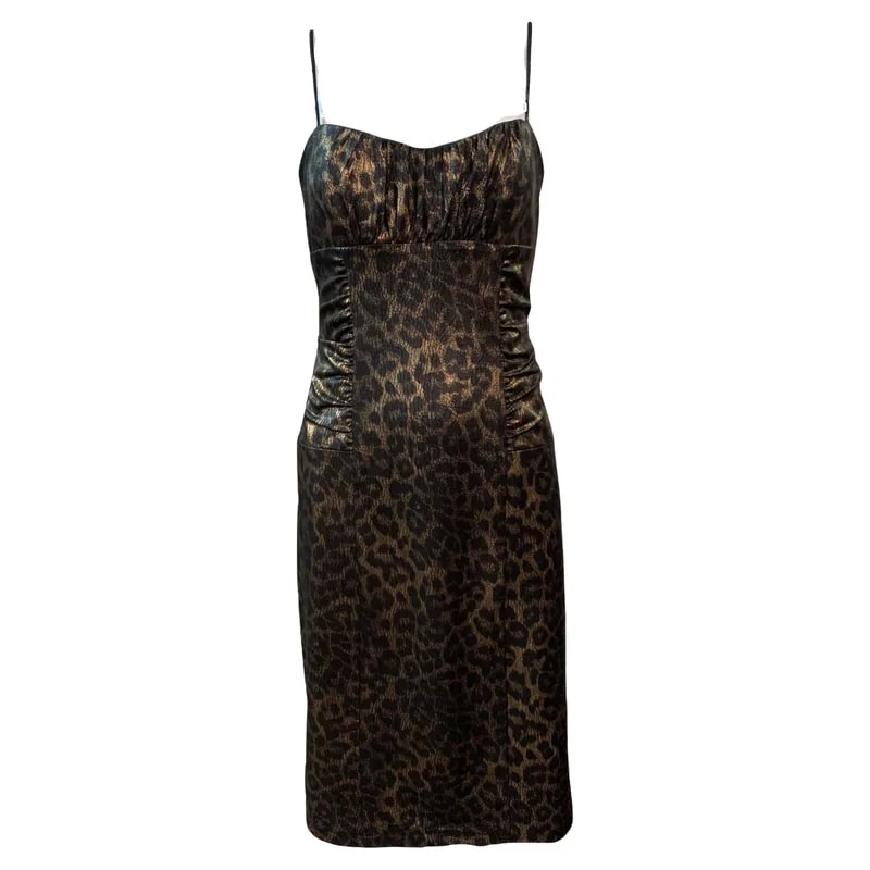 D&G — D&G Y2K Leopard Print Body Con Dress — Clothing — resale