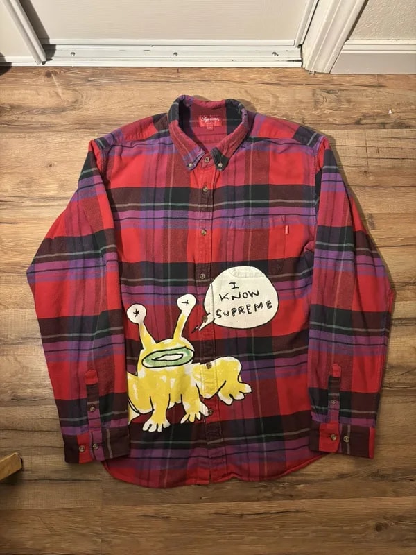 Supreme — Supreme Daniel Johnston Flannel — streetwear — resale