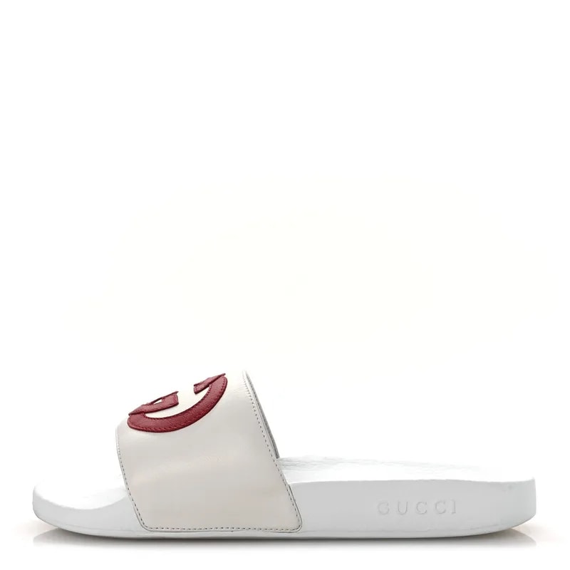 Gucci — Miro Soft Interlocking G Slide 6 Hibiscus — Designer Shoe — resale