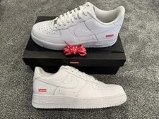 Nike — Size 11 - Nike Air Force 1 X Supreme Low Box Logo — Sneaker — resale