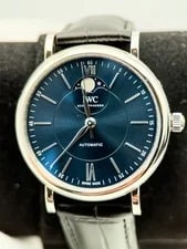 IWC — IWC Portofino Automatic Moon Phase 40mm Blue Dial IW459402 Complete W Warranty — Watch — resale