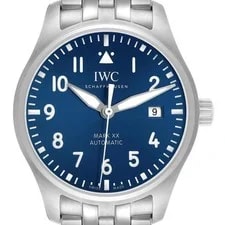 IWC — IWC Pilot Mark XX Steel Blue Dial IW328204 Box Card — Watch — resale