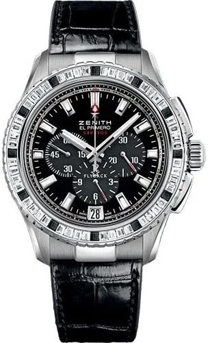 Worldofluxuryus — Zenith Chronomaster Stratos Flyback 18K White Gold & Diamonds — Watch — resale