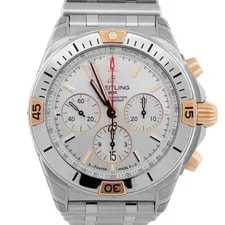 Breitling — NEW Papers Breitling Chronomat B01 Silver Two-Tone Gold Steel 42mm IB0134 BOX — Watch — resale