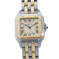 Cartier — Cartier Panthere 2 Row MM H26.8mm W26.5mm Steel 18K Yellow Gold Ivory Dial W... — Watch — resale