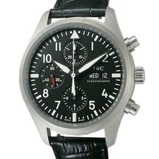 IWC — IWC Pilot's Chronograph IW371701 SS 42mm Black Dial Automatic #035 — Watch — resale