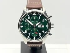 IWC — IWC Pilot Chronograph Chrono IW378005 Green Dial Full Extended Warranty To June — Watch — resale