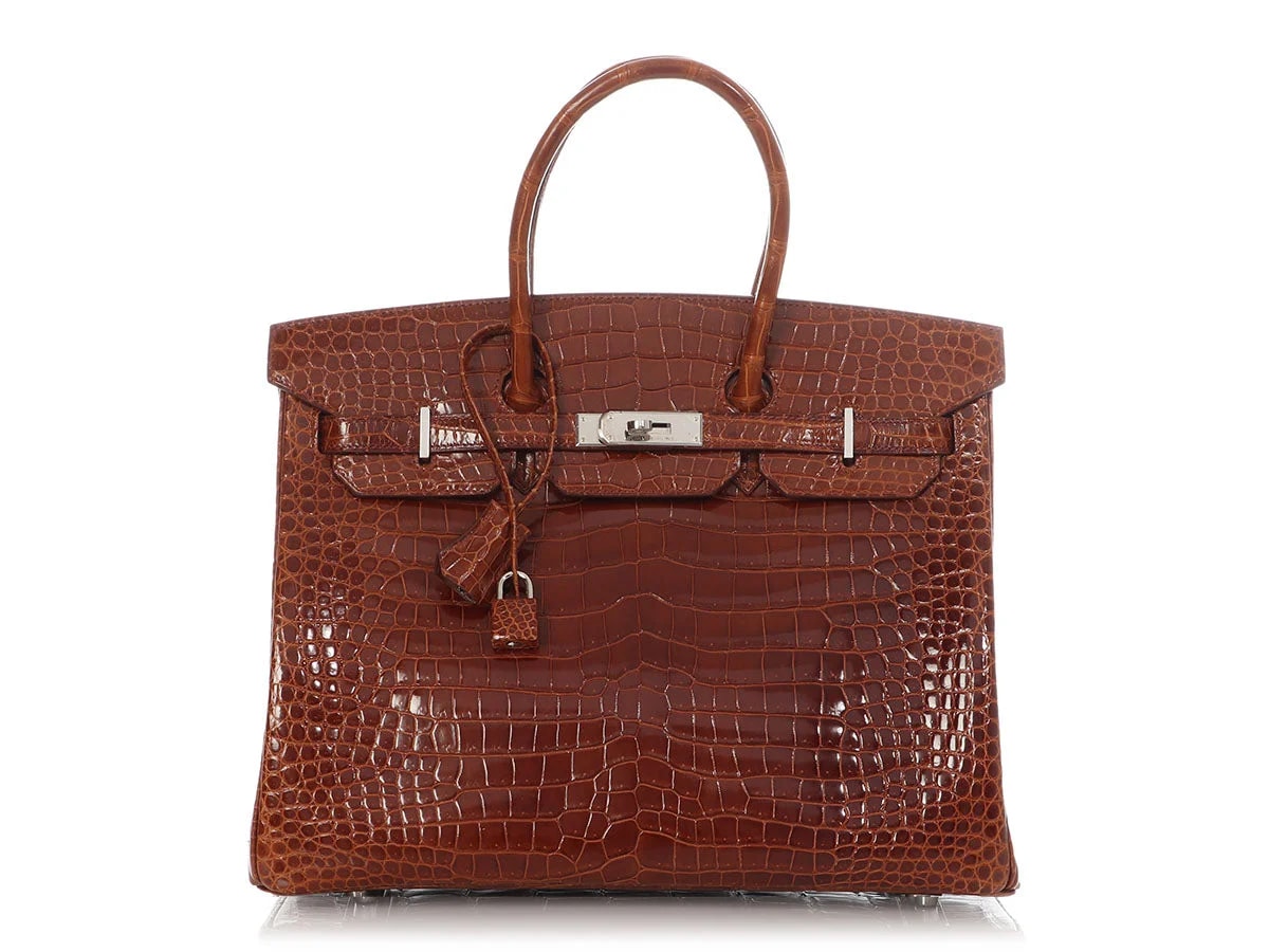 Hermès — Hermès Miel Shiny Porosus Birkin 35 — Handbag — resale