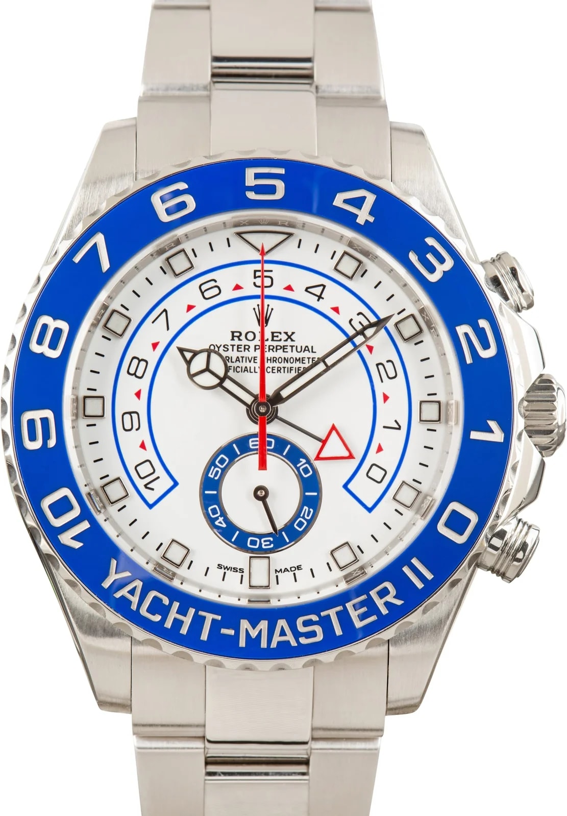 Rolex — Rolex Yacht-Master II Ref 116680 White Mercedes Hands — Watch — resale