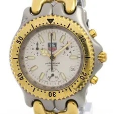 Tag Heuer — TAG Heuer Cell Professional Chronograph Gold Plate Stainless Steel Quartz — Watch — resale