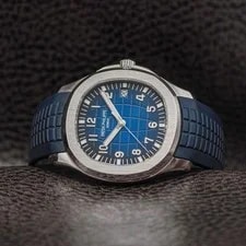 Patek Philippe — Patek Philippe Aquanaut 5168G Aquanaut Blue White Gold Rubber Strap Complete Set — Watch — resale