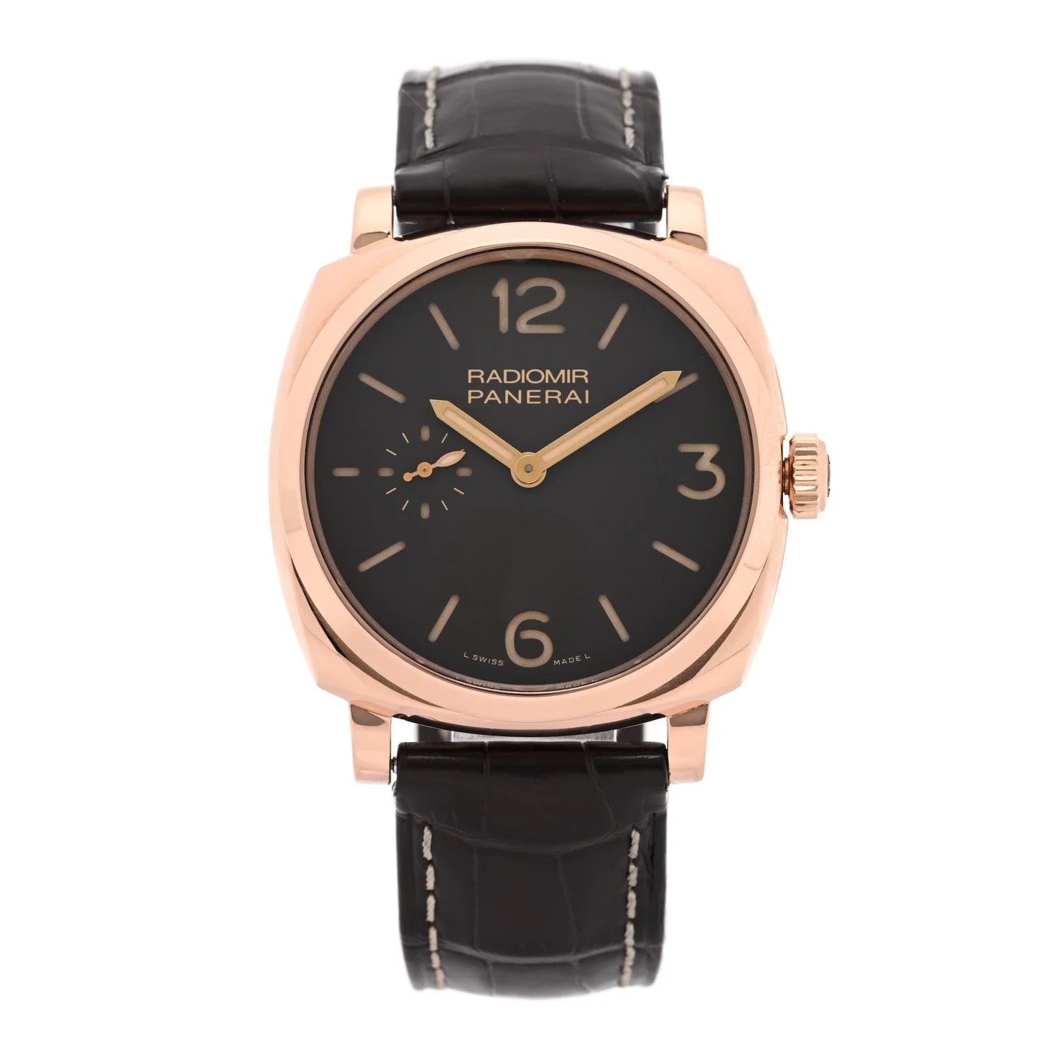 Panerai — 18K Rose Gold Alligator 42mm Radiomir 1940 ORO Rosso Manual Winding Brown PAM00513 — Watch — resale