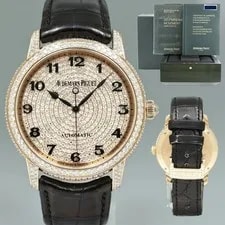 Audemars Piguet — Papers Factory Diamond Audemars Piguet Jules Rose Gold 43mm 15159OR Box — Watch — resale